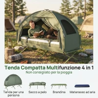 Outsunny – Tenda da Campeggio Moderno e Stabile 193 x 78 x 160cm Verde(m-4)