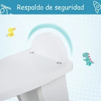 HOMCOM Caballito Balancín para Bebés Caballo Balancín con Base de Madera Diseño Clásico para Niños de 1-3 Años Blanco(m-7)