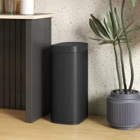 HOMCOM 50L Sensor-Mülleimer, berührungslos Küchenmülleimer mit Bewegungssensor, fingerabdruckresistent(m-2)