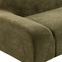 HOMCOM Canapé 3 Places en Chenille 244 cm, Canapé Salon Moderne, Assise et Accoudoirs Larges, Ressorts Ensachés, Vert Foncé(m-9)
