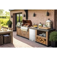 Réfrigérateur table-top extérieur - FRIGELUX - RETT136A - Encastrable - 102 L - 59,5 x 57,5 x 82 cm - Inox(m-3)