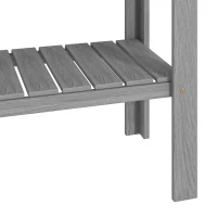 Outsunny Wooden Raised Garden Bed, Elevated Planter Box with Storage Shelf and Drainage Holes, Raised Planter with Legs, Grey(m-9)