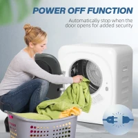 HOMCOM 4kg Vented Tumble Dryer with 5 Drying Mode, 800W Compact Freestanding Front Tumble Dryer White(m-7)
