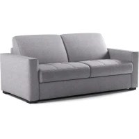 Canapé convertible express - MARIUS - Tissu Gris clair - matelas 14cm - 190 x 100 x 87 cm(m-2)