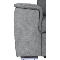 Canapé d'angle convertible réversible - 5 places - DAYTONA - Tissu texturé gris perle - Coffre - 260 x 216 x 94 cm(m-6)