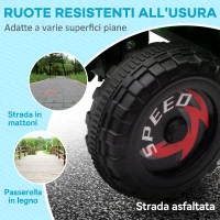 HOMCOM Quad Elettrico per Bambini con Rimorchio, Pedale, Marce Avanti e Indietro, 2.5 km/h, per 18-36 Mesi, Verde(m-7)