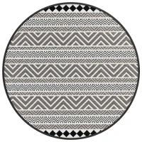 Outsunny Terrasvloerkleed voor buiten, weerbestendig, modern ontwerp, 365 cm x 274 cm x 0,3 cm, zwart + wit(m-1)