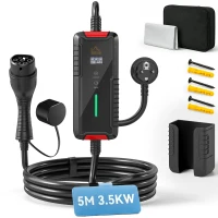 HOMCOM Încărcător pentru Mașini Electrice de 3,5 KW, cu Temporizator, Negru(m-11)