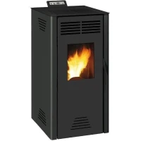Poele a granulés INVICTA Adrano - 7,3 kW - Rendement 88,7% - Noir(m-1)
