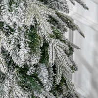 HOMCOM Árbol de Navidad artificial 180 cm árbol como real con 600 ramas densas, nieve artificial, apertura automática(m-4)