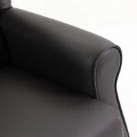 HOMCOM Elektrische sta-opstoel met vibratiemassage en warmtefunctie, seniorenfauteuil van bruin PU-leer(m-11)