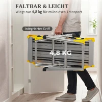 HOMCOM Inklapbare aluminium werkbank met handgreep, antislip, 150 kg, 110 x 32 x 50 cm(m-6)