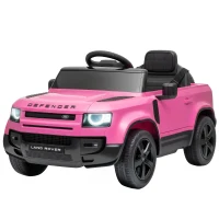AIYAPLAY Land Rover Licensed 12V Kids Ride on Car with Remote, Suspension, Slow Start, 3 Speeds, Lights, Music, Horn, Pink(m-15)