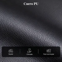HOMCOM Sillón de Masaje Reclinable con Mando a Distancia Bolsillo Lateral y Temporizador Tapizado en PU 68x88x98 cm Negro(m-6)