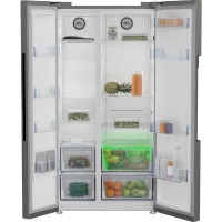 Réfrigérateur américain - BEKO - GN163141XBN - 2 portes - pose libre - classe E - 179 cm - inox(m-2)