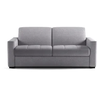 Canapé convertible express - MARIUS - Tissu Gris clair - matelas 14cm - 190 x 100 x 87 cm(m-3)