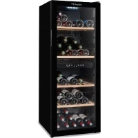 Cave a vin de service - LA SOMMELIERE - SLS90DZ - 91 bouteilles - Porte vitrée réversible - Classe G - 48 x 57,5 x 128,5 cm - Noir(m-2)