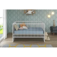 Chambre bébé Trio : Lit 70 x 140 cm + Commode a langer + Armoire NIKO - Blanc - TREND TEAM(m-2)