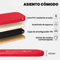 SPORTNOW Banco de Pesas Plegable con Bandas de Resistencia Respaldo Ajustable Plano/Inclinación/Declive Extensión de Piernas(m-7)