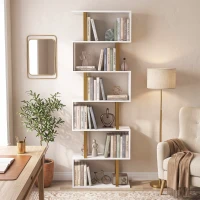 HOMCOM standing units free bookshelves industrial case bedroom(m-8)