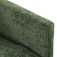 HOMCOM 2 Seater Sofa, Loveseat Sofa with Spring Cushions, Wide and Deep Seat, Wood Legs, Green(m-11)