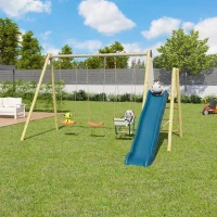 Portique en bois - 3 agres avec toboggan - AMILY - ALEO BY TRIGANO(m-2)