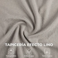 HOMCOM Silla Mecedora con Reposapiés Ajustable en 5 Posiciones Reposabrazos de Madera Acolchado Doble Capa Gris Claro(m-7)