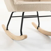 HOMCOM schommelstoel accentstoel tot 120 kg, polyester, beige(m-13)