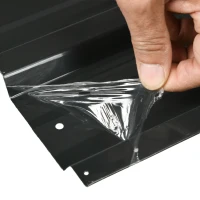 Outsunny 12-delig Trapeziumvormig Dakplaat 129x45cm 7m² Verzinkt, 0,25mm Weerbestendig in Donkergrijs(m-8)