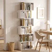 HOMCOM standing units free bookshelves industrial case bedroom(m-14)