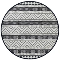 Outsunny Terrasvloerkleed voor buiten, weerbestendig, modern ontwerp, 365 cm x 274 cm x 0,3 cm, zwart + wit(m-14)
