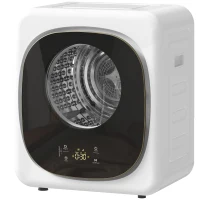 HOMCOM 4kg Vented Tumble Dryer with 5 Drying Mode, 800W Compact Freestanding Front Tumble Dryer White(m-11)