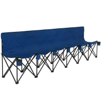 Outsunny 6-persoons campingbank met draagtas blauw(m-1)