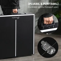SPORTNOW Masă Pliabilă de Ping Pong cu Fileu și Mâner(m-4)