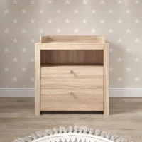 Chambre bébé Trio : Lit 70 x 140 cm + Commode a langer + Armoire OLIVIA - Chene - TREND TEAM(m-4)