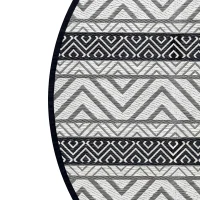 Outsunny Tapis rond pour l'extérieur Ø180 cm Tapis réversible avec bordure et sac de transport imperméable pour terrasse balcon(m-12)