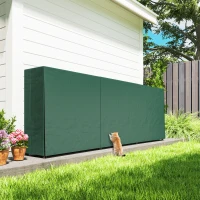 Outsunny Leñero de 1 m³ Regulable con Toldo Impermeable de PE y Metal 300x36x99 cm Negro y Verde Oscuro(m-8)