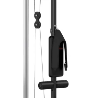 SPORTNOW Spiertrainingsstation met katrol, borsttrek - lat-pulldownmachine - halterbank voor spieropbouw(m-10)