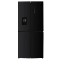 Réfrigérateur 4 portes avec distributeur d'eau - 464L - Total No Frost - L79 cm x H 180 cm - Noir - Classe D(m-1)