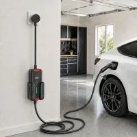 HOMCOM Încărcător pentru Mașini Electrice de 3,5 KW, cu Temporizator, Negru(m-9)