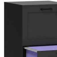 HOMCOM 2-Drawer Filing Cabinet with Lock - Black(m-10)