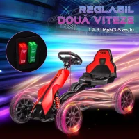 HOMCOM Go-Kart Electric pentru Copii 3-8 Ani, 3-5 km/h, Roșu(m-5)