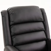 HOMCOM Elektrische sta-opstoel met vibratiemassage en warmtefunctie, seniorenfauteuil van bruin PU-leer(m-10)