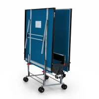 Table tennis de table - SPONETA - S3-47 e - Pliable - Usage extérieur - Demi-plateau relevable - Gris et bleu(m-6)