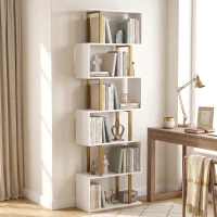 HOMCOM standing units free bookshelves industrial case bedroom(m-2)