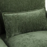 HOMCOM 2 Seater Sofa, Loveseat Sofa with Spring Cushions, Wide and Deep Seat, Wood Legs, Green(m-10)