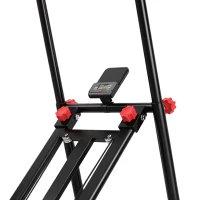 SPORTNOW Stair Stepper for Home Gym with 3 Resistances, Foldable Vertical Stair Climber with Adjustable Handlebar, LCD Monitor(m-11)