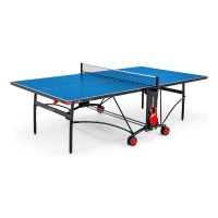 Table tennis de table - SPONETA - S3-87e - Pliable - Usage extérieur - Filet + rangements + roues multi-directionnelles - Bleu/noir(m-1)