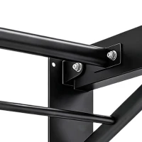 SPORTNOW Pull Up Bar Wall Mounted Chin Up Bar with Folding Design, 3 Hooks for Resistance Bands, Supports up to 120 kg, Black(m-13)