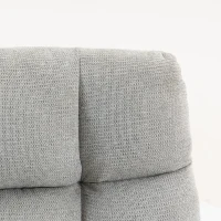 HOMCOM Fauteuil salon sans accoudoirs, chaise pivotante en tissu chenille imperméable, assise large, 75 x 95 x 90 cm gris clair(m-10)